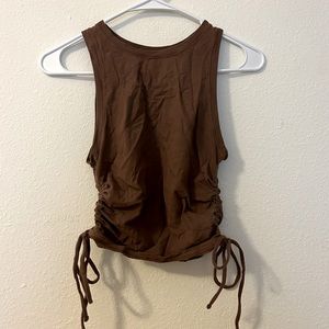 Hollister ruched side crop top